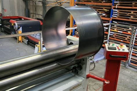 rolling sheet metal into a cylinder|rolling a cylinder perth.